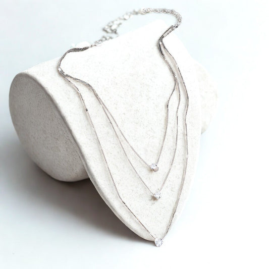 Collana Multistrato elegante con Cuori e Stella